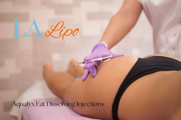 Woman having fat dissolving injections Fareham on thighs