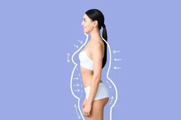 image of woman experiencing fat reduction treatment Fareham