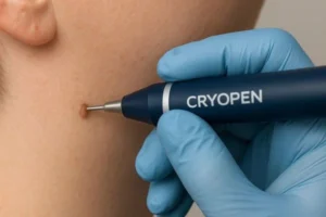 Person receiving skin tag removal Fareham